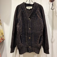 Slopeslow（スロープスロウ） Yak/Lamb wool Plating Rib Cardigan（ヤク/ラムウールプレーティングリブカーディガン）