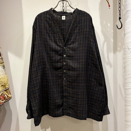 結-yui-(ゆい） CARDIGAN SHIRTS DOUBLE GAUZE PLAID（カーディガンシャツダブルガーゼプレイド/YCS-003)