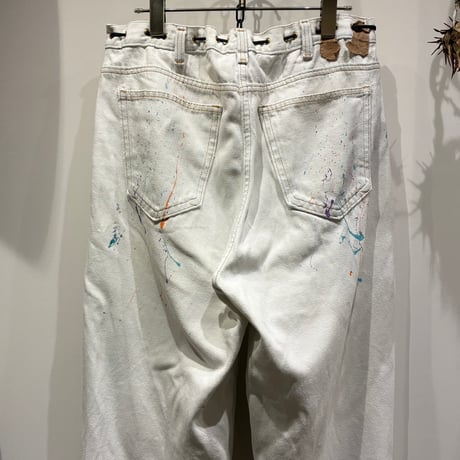KOUHEI TERRAI （コウヘイテライ）Used Remake Code Bleach Blue Denim Pants Paint （ユーズドリメイクコードブリーチブルーデニムパンツペイント）