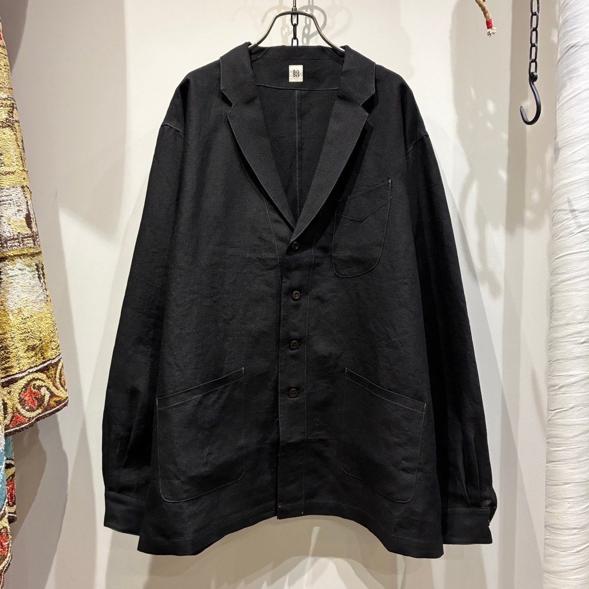 結-yui-(ゆい）EASY JACKETS SULFER DYED LINEN（イージージ