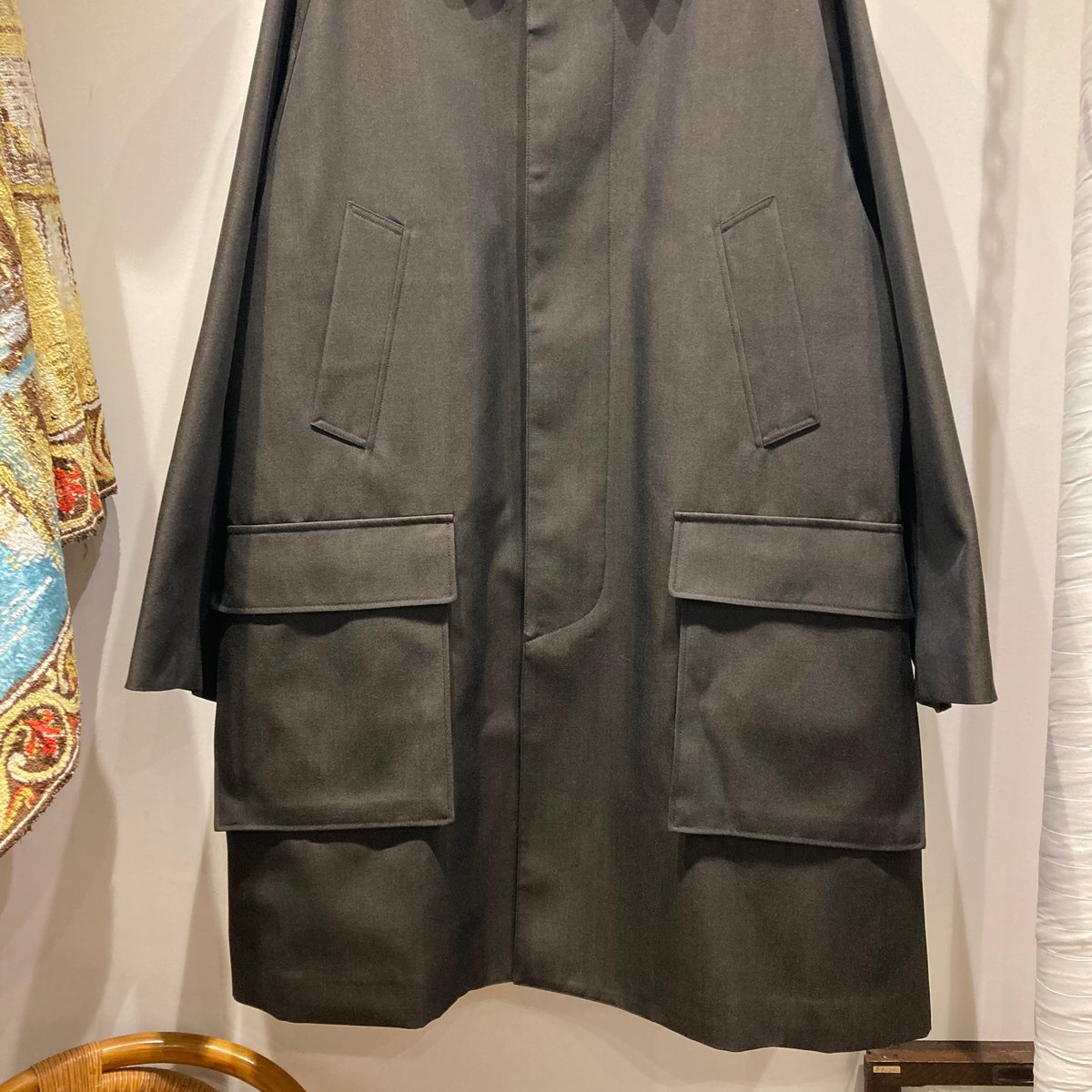 MAATEE&SONSオーバーコートグレーシャンブレーsize.2