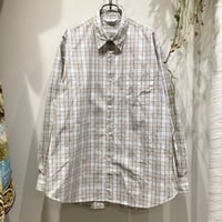 FUJITO (フジト)  B/S Shirt White Check（ビックシルエットシャツ ホワイトチェック）