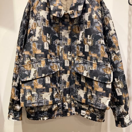 根津洋品店 NEZU YOHIN TEN (ネズヨウヒンテン)  Abstract Jacquard Short Jacket（アブストラクトジャカードショートジャケット ）