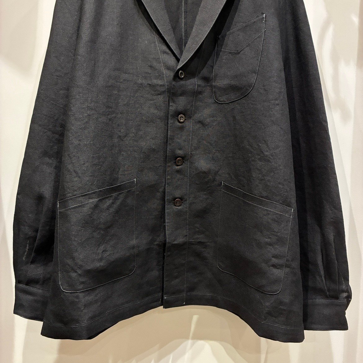 結-yui-(ゆい）EASY JACKETS SULFER DYED LINEN（イージージ