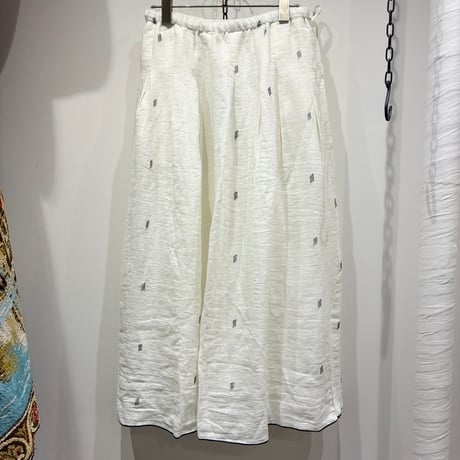 Artisav（アルティサブ）Linen with cotton Jamdani Emi Skirt（リネンウィズコットンジャムダニエミスカート）