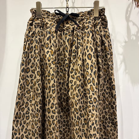 TIGRE BROCANTE （ティグルブロカンテ） C/N Leopard Pocket Ficell Long Skirt（コットンナイロンレオパードポケットフィセルロングスカート）