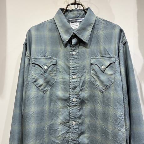 NECESSARY or UNNECESSARY（ネセサリーオアアンネセサリー） WESTERN SHIRT / OMBRE CHECK（ウエスタンシャツ / オンブレーチェック）