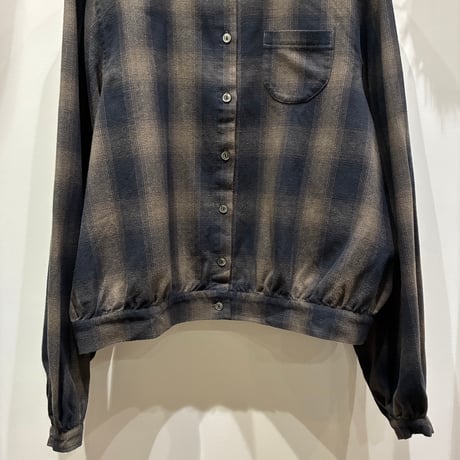TIGRE BROCANTE （ティグルブロカンテ） Shaggy Ombre Stand Gather Blouse （シャギーオンブレスタンドギャザーブラウス）