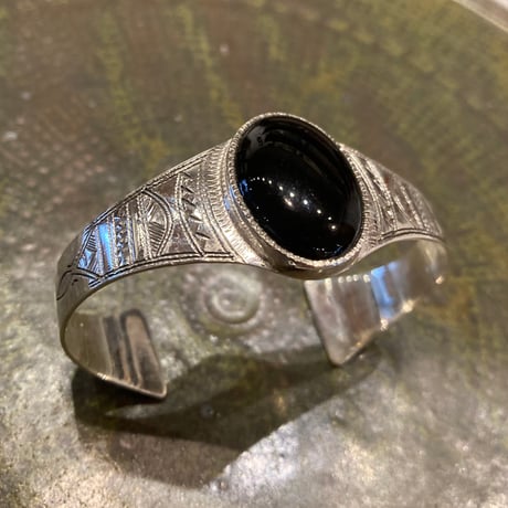 Touareg Silver（トゥアレグ シルバー） bangle 09（silver+black onyx）