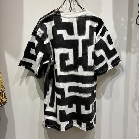 jawandi(ジャワンディ) Crew T-Shirt Hand Drawing Geometric Patterns （クルーティーシャツハンドドローイングジオメトリックパターン）