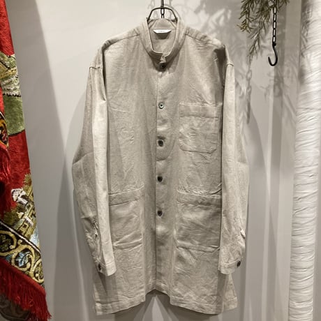 FUJITO (フジト)  cotton/linen canvas shirt coat