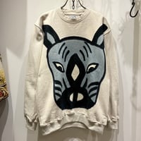 jawandi(ジャワンディ) Crew Sweat Hand Drawing Dye Zebra （クルースウェットハンドドローイングゼブラ/sw-2532）