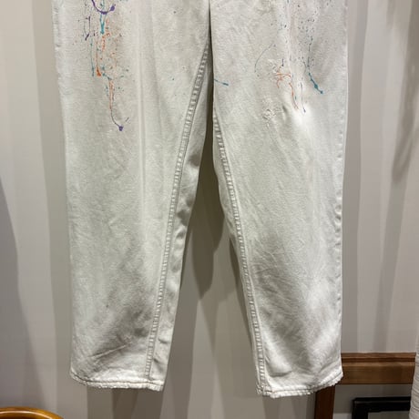 KOUHEI TERRAI （コウヘイテライ）Used Remake Code Bleach Blue Denim Pants Paint （ユーズドリメイクコードブリーチブルーデニムパンツペイント）