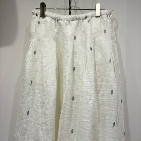 Artisav（アルティサブ）Linen with cotton Jamdani Emi Skirt（リネンウィズコットンジャムダニエミスカート）