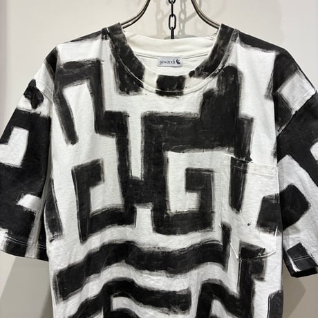 jawandi(ジャワンディ) Crew T-Shirt Hand Drawing Geometric Patterns （クルーティーシャツハンドドローイングジオメトリックパターン）