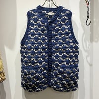 SLOW HANDS（スローハンズ）  Cotton Crochet Knit Vest （コットンクロッシェニットベスト）