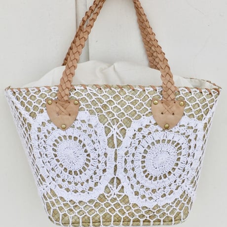 ◆Mon ange Louise◆　BAG DENTELLE　かごバッグ（white）