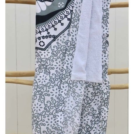 ◆Mon ange Louise◆　Beach towel BUTTERFLY（black/white）