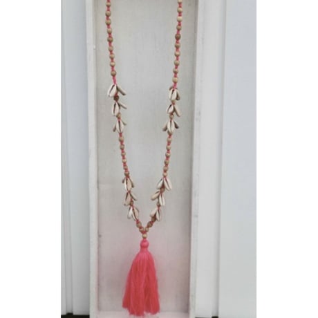 ◆Mon ange Louise◆ Necklace Tussel/Shelves（Neon Pink）