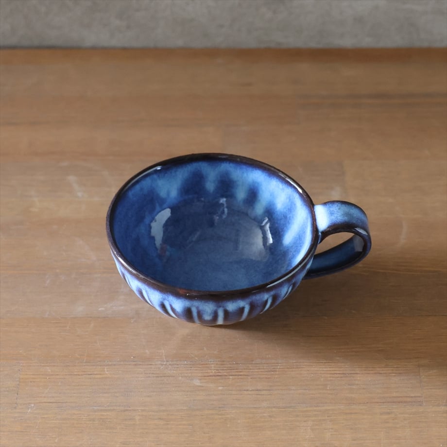 しのぎスープカップ 全2色 | 萩焼窯元 松光山