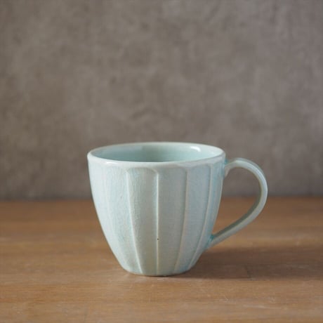 面取マグカップ（ミントグリーン）