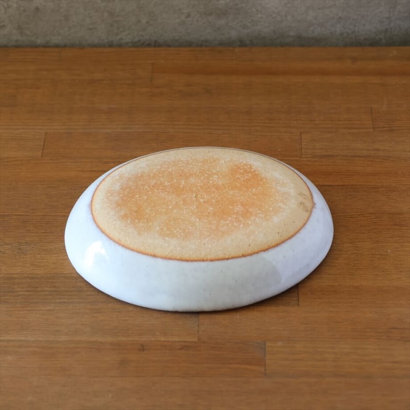 楕円形カレー皿・小（白萩釉） | 萩焼窯元 松光山