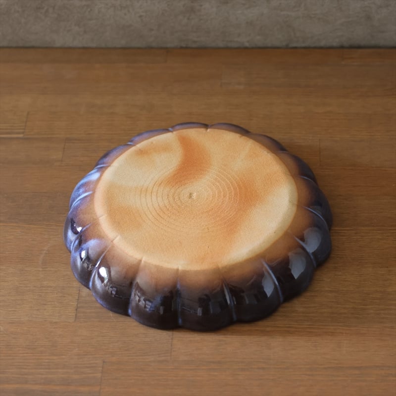 菊花7寸深皿（青萩釉） | 萩焼窯元 松光山