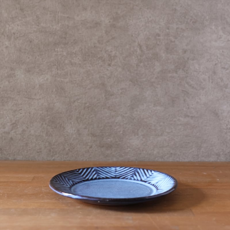 矢羽根模様6寸皿 全3色 | 萩焼窯元 松光山
