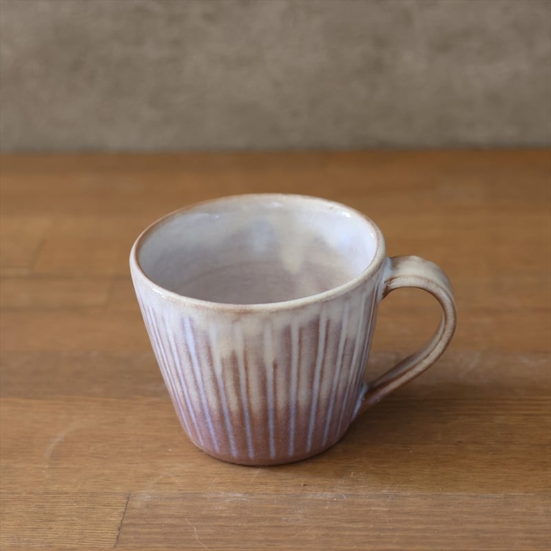 しのぎカフェオレカップ 小 全3色 | 萩焼窯元 松光山