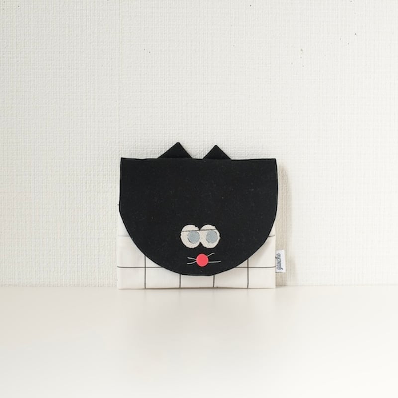 しゃな♡確認ページ♡移動ポケット 移動ポケット ねこ ブラック×チェック | Gauche
