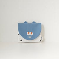 移動ポケット ねこ　ライトブルー ×　トライアングル