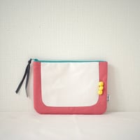 ファスナーポーチ　20cm　ストロベリーピンク