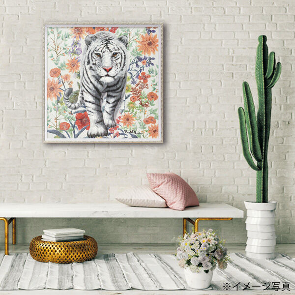 オイル ペイント アート「ジャングルの花園(Mサイズ)」 | Nordic Interior