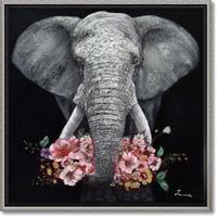 オイル ペイント アート「フラワー タイガー(Mサイズ)」 | Nordic Interior