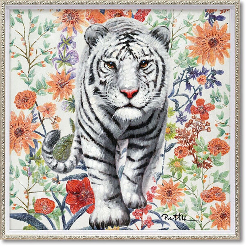 オイル ペイント アート「ジャングルの花園(Mサイズ)」 | Nordic