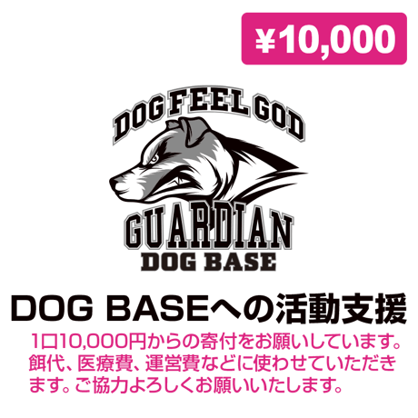 DOG BASEへの活動支援（寄付）10000円〜