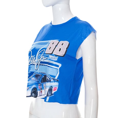 BLUE★sports car  t- shirt    top-313