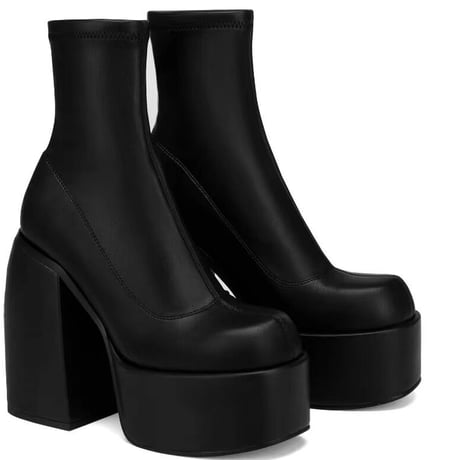 BLACK♡chunky  boots sho-219