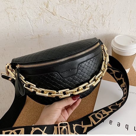 即納★BLACK★3way★chain  bag  bag-28