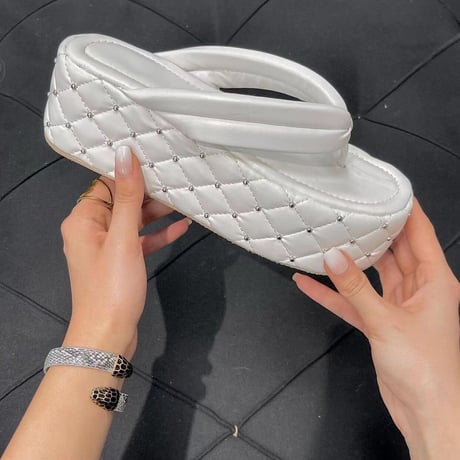 WHITE♡rhinestone  sandal  sho-184