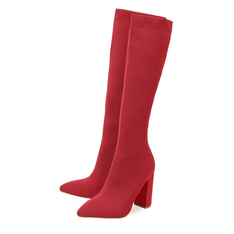 RED♡ knit  boots sho-213