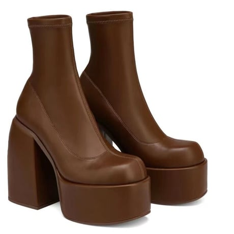 BROWN♡chunky  boots sho-220