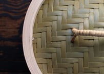 二段｜一生モノ｜節なし8mm細の国産竹網代が美しい、横溝さんの檜の蒸籠（＊敷輪も付属しています）