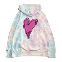 HEART TIE-DYE HOODY SWEAT