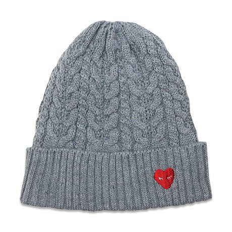 AYH HEART CABLE KNIT CAP