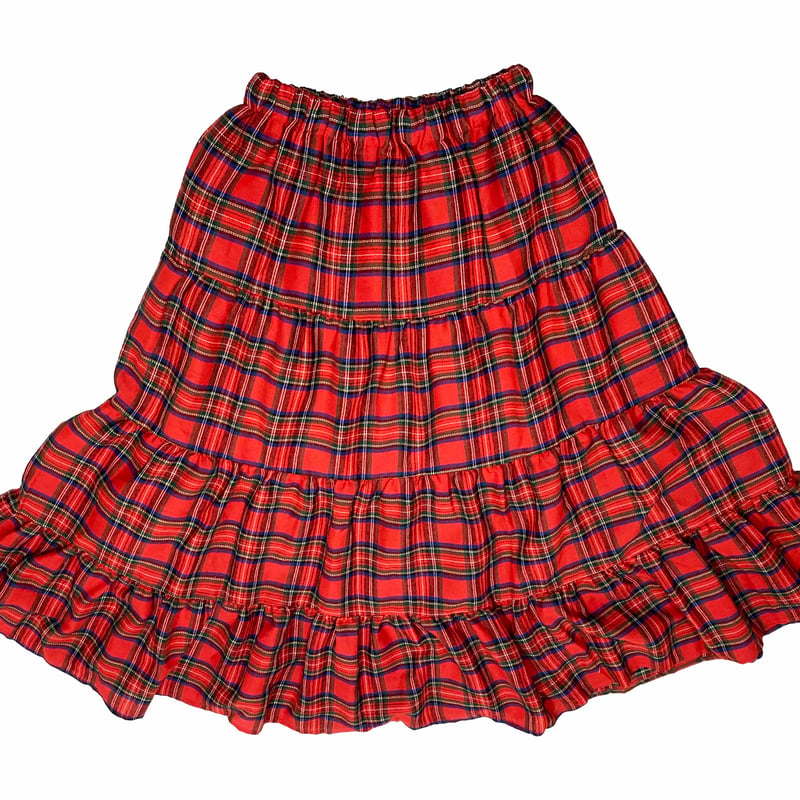 Andwang Tiered Check Shorts スカート CHECK TIERED SKIRT | AYH