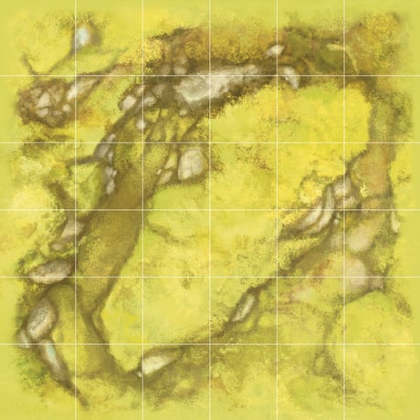 Jon Hodgson Map Tiles: Gridded Heathland Map Tile Set - 荒れ地 マップ タイルセット