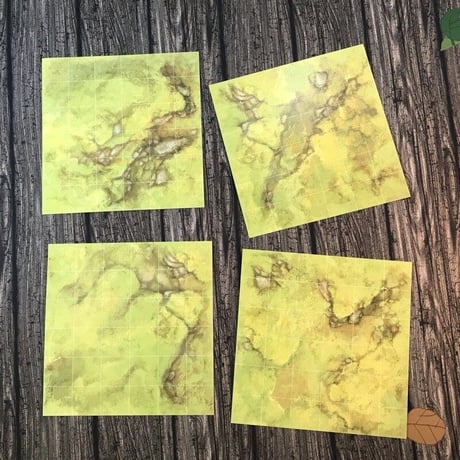 Jon Hodgson Map Tiles: Gridded Heathland Map Tile Set - 荒れ地 マップ タイルセット
