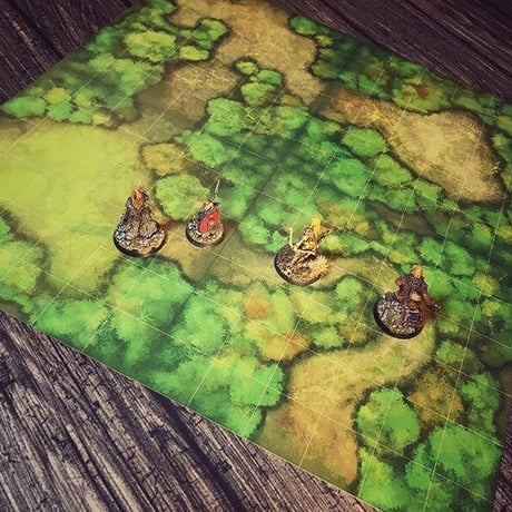 Jon Hodgson Map Tiles: Gridded Forest Map Tile Set - 森 マップ タイルセット
