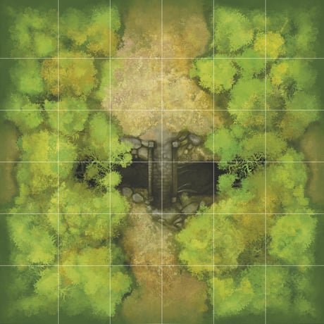 Jon Hodgson Map Tiles: Gridded Forest Map Tile Set - 森 マップ タイルセット